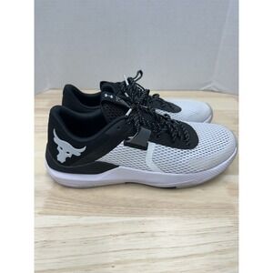 Under Armour Project Rock BSR 2 Men's 11 White Black Sneakers Shoes 3025081-100